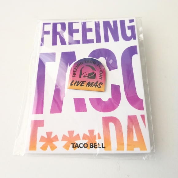 Taco Bell Pin Badge "Freeing Taco T***day" Brand New, Limited Edition - Picture 1 of 3
